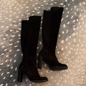 Stuart Weitzman Black Heeled Boots